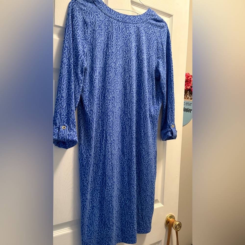 Lilly Pulitzer Midi 3/4 Fairfax Dress sz: Large - Picture 3 of 3